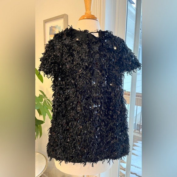 NWT ZARA FAUX FUR DRESS GIRLS SIZE 6/7 - Picture 8 of 9